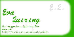 eva quiring business card