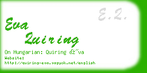 eva quiring business card